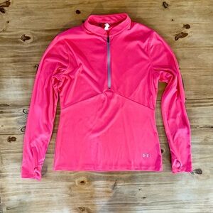 Under Armour Pink Fitted Half Zip | S
